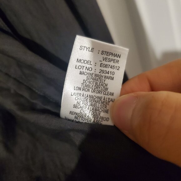 Theory Charcoal Button Down Shirt Sz M - Picture 5 of 6